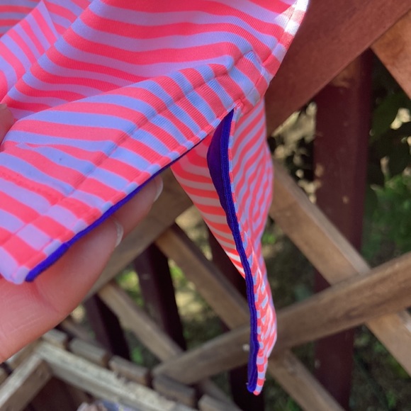 Ralph Lauren RLX neon pink and white striped men’s polo shirt, Size XL (J1001) - Picture 5 of 13